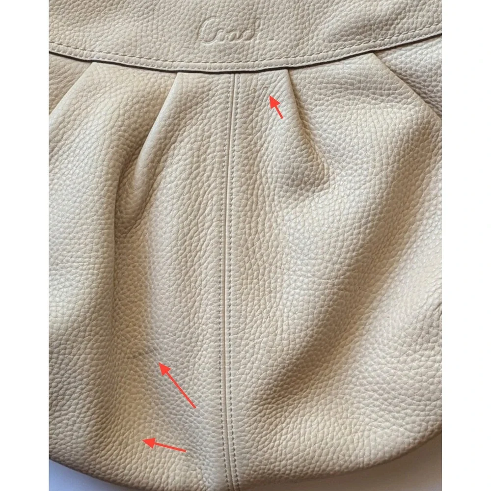 Coach Soho Ivory Beige Cream Large Leather Shoulder Bag Purse Vintage Y2K F13731